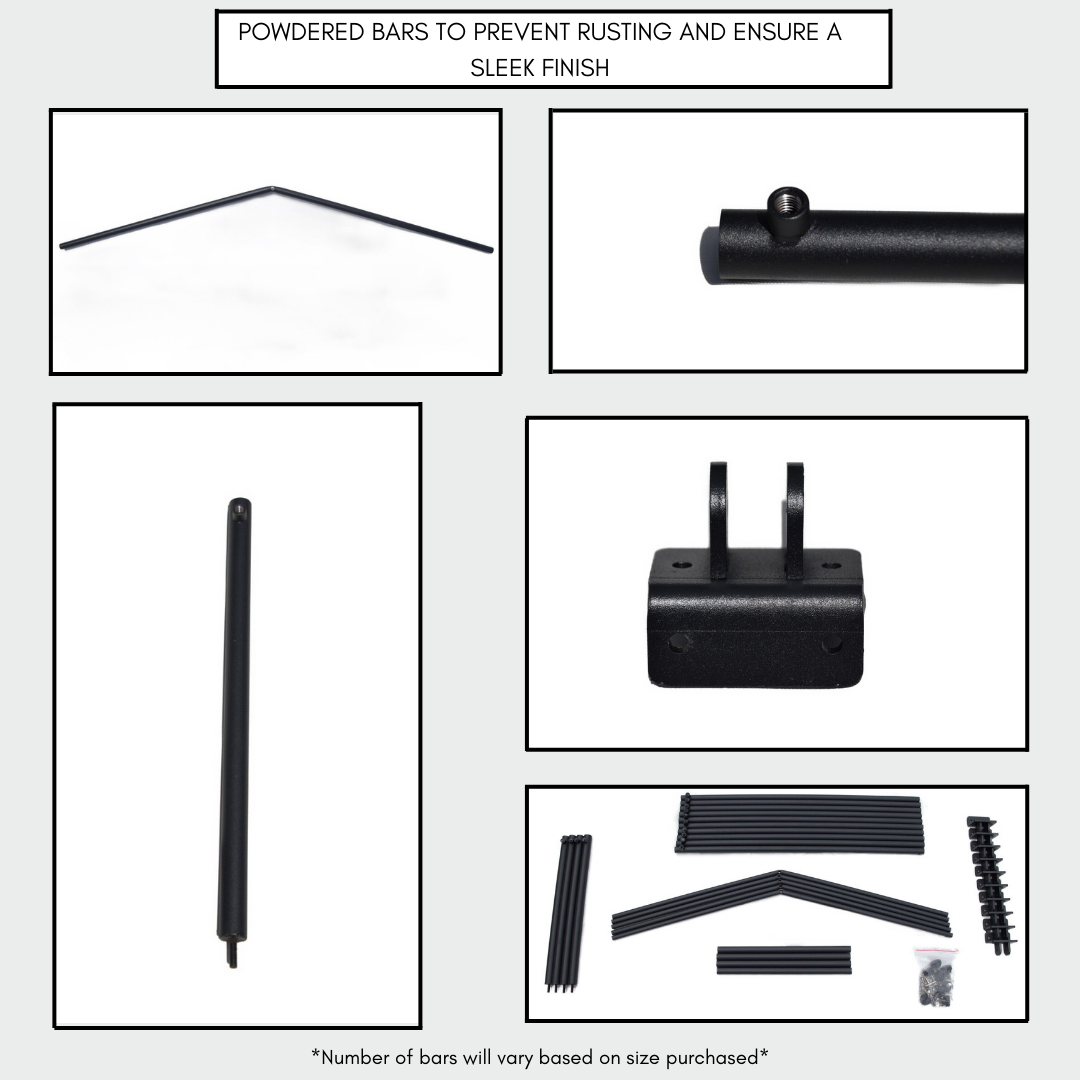 Rugged 8x5x3 Canopy Trailer Cover + Support Bar Structure – Premium Bundle