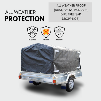 Rugged 6x4x3 Canopy Trailer Cover + Support Bar Structure – Premium Bundle