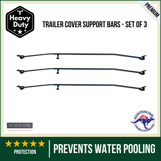 Heavy Duty Adjustable Trailer & Ute Cover Support Bars — 4 ft to 6 ft — Set of 3