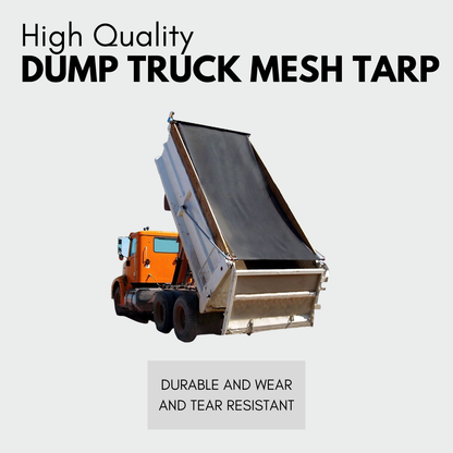 Heavy Duty Dump Truck Tarp Mesh – PVC Pocket Trailer Shade – 7x18