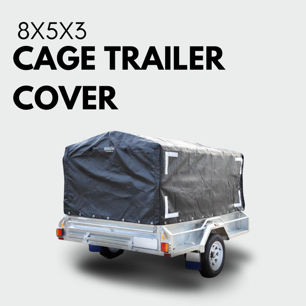 Rugged 8x5x3 Canopy Trailer Cover + Support Bar Structure – Premium Bundle