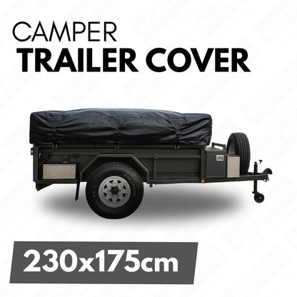 Premium Heavy-Duty Camper Trailer Cover – 2.3m x 1.75m Bed Base | Waterproof and UV Proof