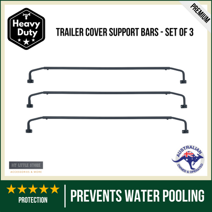 Heavy Duty Adjustable Trailer & Ute Cover Support Bars — 3.75 ft to 6 ft — Set of 3