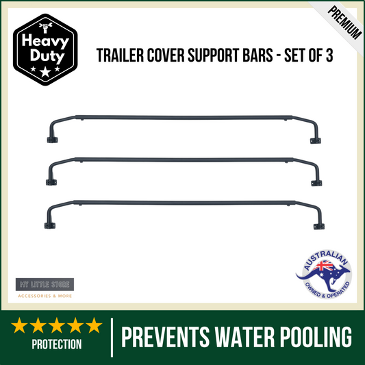 Heavy Duty Adjustable Trailer & Ute Cover Support Bars — 3.75 ft to 6 ft — Set of 3