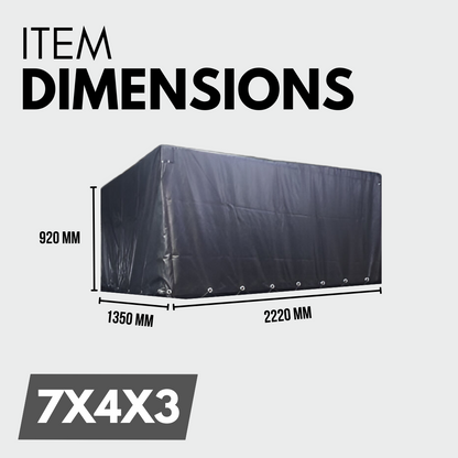 Heavy-Duty 7x4x3 Box Trailer Cover – Waterproof