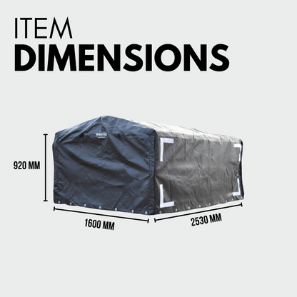 Rugged 8x5x3 Canopy Trailer Cover + Support Bar Structure – Premium Bundle