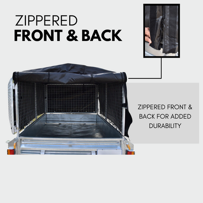 Rugged 8x5x3 Canopy Trailer Cover + Support Bar Structure – Premium Bundle